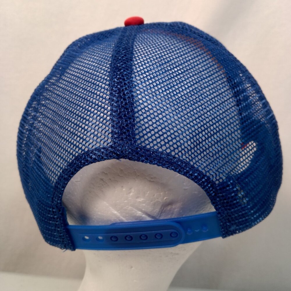 Vintage Pepsi Cola Trucker Cap Hat Foam Mesh Snap Back Red White Blue Nissun - Picture 9 of 11